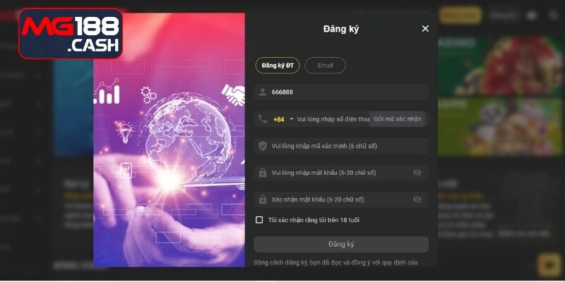 Các bước đăng ký Mg188