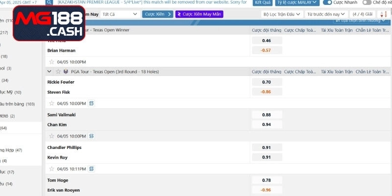 Kinh nghiệm đặt cược golf hữu ích dành cho người mới