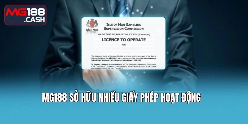Mg188 sở hữu nhiều giấy phép hoạt động